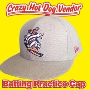 Reading Fightin Phils Crazy Hot Dog Vendor Hat Minor League Baseball